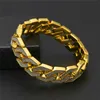 Bracciale caldo a catena cubano per top da uomo Accessori per club di qualità Bracciali hip-hop ghiacciati Placcatura in oro Catene con zirconi