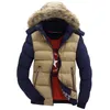 Masculino Parka Winter Wear Puffer Warm Jacket Mens Puffy Padded Coat Man Qulited Jackets Masculino Casual Gola de Pele Hodded Overcoat 2019