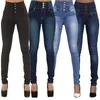 2018 New Arrival Wholesale Women Denim Pencil Pants Top Stretch Jeans High Waist Pants Jeans Plus Size ~~