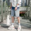 Hole Colorblock Men Denim Shorts Summer Zipper Casual Shorts Pants Male Fashion New Skate Board Harem Ripped Jogger Five-point Jeans Clothes