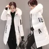 New Womens Winter Coats Womans Long Cotton Casual Fur Hooded Jackets Warm Parkas Female Overcoat Coat Free shipping