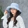 패션 아가씨 원래 브랜드 새로운 한국 여름 SunBucket 모자 보호 낚시 양동이 모자 가역 접는 모자