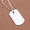 Plated sterling silver necklace 18 inches Simple geometric square piece pendant necklace DHSN272 ;925 silver plate Pendant Necklaces jewelry