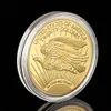 1933 Liberty Coin Exquisite American Freedom Eagle Commemorative Gold Plated Collection Coins Art W/Pccb Box