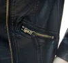 2019 Vår Casual Jacka Kvinnor Långärmad Slim Zipper Jacka Mode PU Tennjacka Ytterkläder Mjuka Kvinnor Läder Toppar Soft PU Leathe