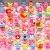 New 100 Pcs/lot Children's Cartoon band Rings Jewelry Heart Shape Animals Flower Assorted Baby Girl ring Gifts