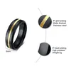 Punk Vintage Black Gold Black Color 316L roestvrijstalen geborstelde ring voor de mens wonan