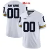 Benutzerdefinierte Michigan Wolverines 2019 Fußball-Jersey mit beliebigem Namen und Nummer, Weiß, Marineblau, Gelb, Winovich Brady Patterson Collins Hudson NCAA 150