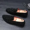 فاخر أحذية حجر الراين الزفاف مكتب الأخفاف فستان الزفاف هومبر Sapatos الرجال المتسكعون شقق