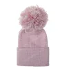 Cappello con pompon per neonato Cappelli lavorati a maglia invernali Ragazzi per ragazze Cappello con pompon all'uncinetto caldo Cappello carino dal design morbido
