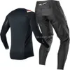 DELICATE FOX 2020 Racing Flex Air noir Jersey pantalon ensemble MX SX tout-terrain Dirt Bike ventilé adulte équipement Combo3541569