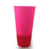 Offre spéciale 24oz tasses à changement de couleur tasse en plastique tasse magique tasse à changement de couleur avec paille et couvercle 5 options de couleurs A04