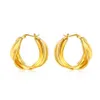 Wholesale-CeeRom Twist Geometric Surface Dangle Earrings Gold Color Earings Drop Earrings For Women Paris Fashion Jewelry brinco