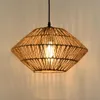 Hängsmycke Lampor Inomhusbelysning Retro Hemp Rope Chandelier E27 Högkvalitativ Ljus Amerikansk Land Style Lighting Myy