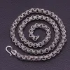 Vintage S925 Chaînes En Argent Sterling Personnalité 925 Thai Argent O Chaînes Hip Hop Hommes Garçons Collier Cadeau 8mm 50cm / 55cm / 60cm / 65cm