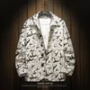 M-5XL 남성 재킷과 코트 스트리트 꽃 폭격기 재킷 남성 윈드 패션 의류 가을 95 %면 5 % 스판덱스