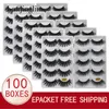 LANJINGLIN whole 1020304050100 boxes faux mink eyelashes 5 pairs natural long false lashes 3d book lash soft faux cils6923433