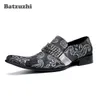 Batzuzhi Włoski Rodzaj Handmade Men Shoes Zapatos Hombre Formalne Skórzane Buty Dress Dla Mężczyzn Party I Wedding Business Shoes, 46