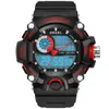 2020 Smael obserwuje mężczyzn armia wojskowa męska obserwowanie Electronic LED LED Sport Cyfrowy Zegar męski 1385 S Shock Sport Watch 201b