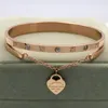 Hot Brand Pulseira H Bracelet & Bangle Gold color Heart Tag love Bracelet Jewelry For Women gift