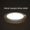 Plafonnier à capteur de mouvement à LED, 12W 18W 5000K blanc, luminaire rond à montage encastré à LED pour garage, dressing