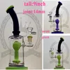 hookah Color Glass Puprle Pink Green red Bong Recycler Dab Oil Rig Beaker Glass Water Pipes