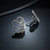 Orecchini a forma di farfalla volante in argento sterling 925 con diamanti CZ per gioielli Pandora Orecchini a forma di personalità femminile con scatola originale