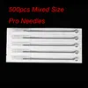 500Pcs Assorted Disposable Sterile Tattoo Needles Mixed Size For Tattoo Ink Cups Tip Kits Best Price