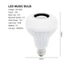 Smart E27 LED RGB Music Bulb Wireless Bluetooth Speaker Music Playing Audio Lámpara de luz regulable con 24 teclas de control remoto