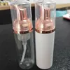 Mousse Bottle 30/50 / 80 ml guld, silver, rosa guld, vit pump huvud transparent skumflaska