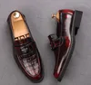 Luxuriöse Oxford-Designer-Formelle Schuhe mit Krokodilmuster, hochwertige Brogue-Business-Leder-Loafer für Hochzeiten