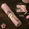 Pencil Bags Chinese Style Multi-purpose Pen Roll Wrap Rolling Travel Makeup Brush Bag Organizer Holder Roll-up Pouch With Belt Strap1