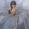 Attraktiv Baklösa Lace Ball Gown Bröllopsklänningar Sheer Plunging Neck Beaded Bridal Gowns Plus Storlek Satin Appliqued de Novia