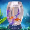 Transparent Glass Aquaponic Fish Tank Aquarium Bowl Desktop Decoration4151151