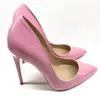 Vendita calda- Nuova scarpa rosa in pelle di brevetto a tacco alto tacco alto 12 cm da 10 cm da 8 cm sexy tallone sottile scarpe da stiletto stivali, scarpe da donna vestito