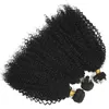 4B 4C Bulk Mänskligt hår för flätning Peruvian Afro Kinky Curly Bulk Hair Extensions Ingen bilaga Fdshine