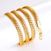 wide gold chain link necklace