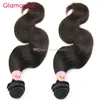 Glamorous Indian Body Wave Human Hair Weaves 2 Bundles Fashion Wavy Hair Style Peruvian Malaysian Brazilian Virgin Hair Weft for black women