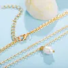 Shell pearl chokers halsband för kvinnor guld sliver mode multi lager långa halsband pendlar bohemiska smycken 2019