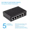 Freeshipping DIEWU 5 Hub Lan Ports Switch Ethernet board Network Cable Distributor Shunt Plastic Shell 1000 Mbps LED Ethernet Switch Hot New