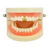 New Fashion Gold Denti Brace Hip Hop Denti singoli Grillz Crown Cross Gun Bocca dentale Fang Grills Tooth Cap Cosplay Party Rapper Jewelry