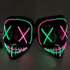 7 stili Halloween LED Glowing Mask Party Maschere Cosplay Club Lighting Bar Maschere spaventose ZZA1201 50 pezzi