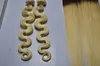 Elibess varumärke brasilianskt hår vävbuntar # 613 Blonde Virgin Human Hair Extensions Body Wave 3pcs Lot Gratis DHL