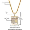 Fashion- King Custom Safe Deposit Box Necklace Hip Hop Full Iced Out Cubic Zirconia Gold Sliver Cz Stone S625