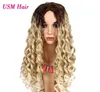 Uzun Lady Peruk Sentetik Peruk # 1B 613 Sarışın Saç Peruk Kadın FZP210 Için Kinky Kıvırcık Sarışın Peruk