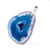 Partihandel 10st CHARM Natural Geode Agate Skivor Hängsmycke Färgglada Freeform Druzy Geode Agat Mode Pärlor Hängsmycke Smycken