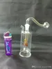 Accessoires de bangs en verre de narguilé multi-motifs ﾠ, Pipe colorée fumant des tuyaux en verre incurvés tuyaux de brûleur à mazout conduites d'eau Dab Rig Bongs en verre P