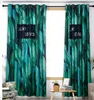 Green curtains 3d curtains bedroom living room balcony thickening blackout custom 3d curtains