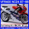 Lichaam voor HONDA RVF400R VFR400RR RVF400RR VFR400R 1987 1988 267HM.34 VFR400 R NC24 V4 RVF Lichtrood Hot VFR 400 R VFR 400R 87 88 FUNINGSET