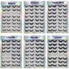 Reusable handmade Mink false eyelashes set 16 pairs thick natural long vivid fake lashes extensions with luxury packing 6 mdoels DHL Free